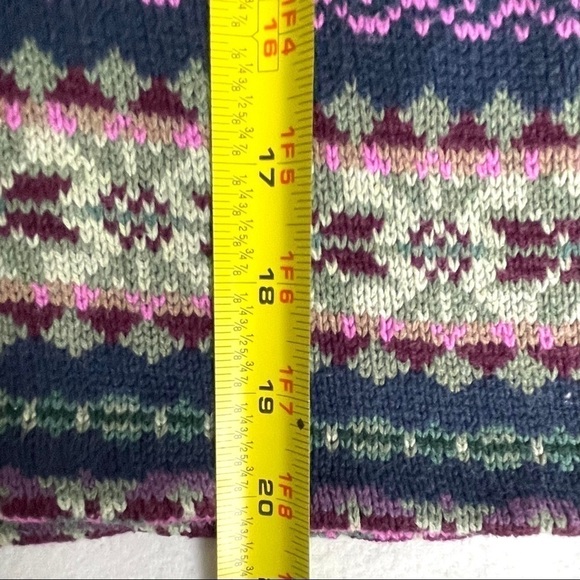Chaps Fair Isle Knit Button Front Sweater Vest Womens Medium Multicolor - Picture 5 of 6